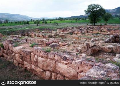 Ruins of hittite palace in Shapunova in Turkey