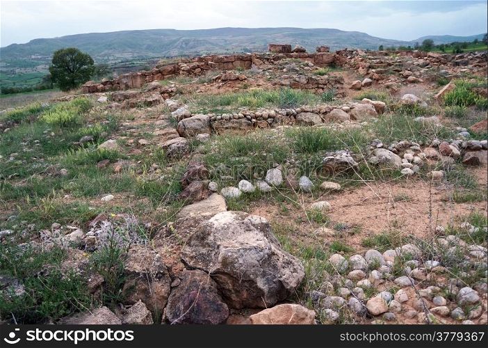 Ruins of hittite town Shapunova in Chorum, Turkey