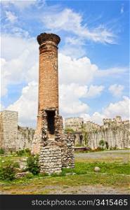 Ruins of mosque at the Yedikule Castle (Castle of Sevens Towers) in Istanbul, Turkey