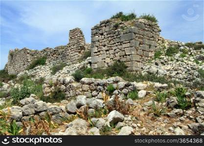 Ruins of old building in Patatra, Turkey