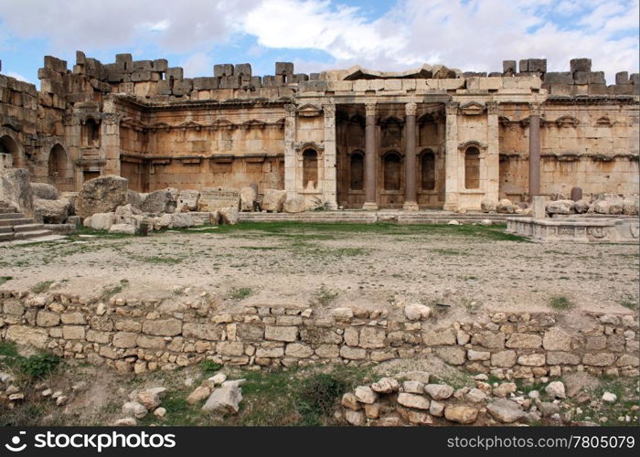 Ruins of old temple in Baalbeck, Lebanon