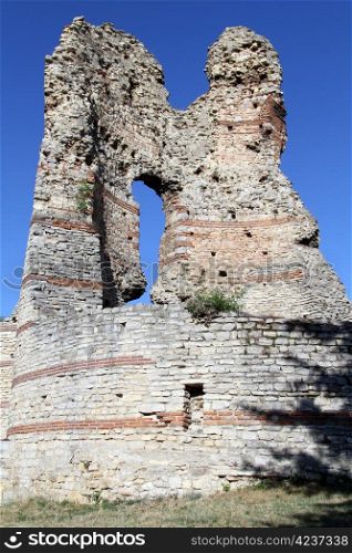 Ruins of old tower in Kula, Bulgaria