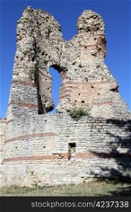 Ruins of old tower in Kula, Bulgaria