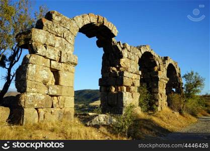 Ruins of roman aqueduct near Yalvac, Turkey