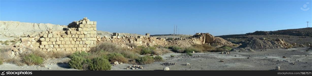 Ruins of roman fortress Meizad Tamar in Israel