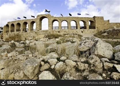 Ruins of Roman Hyppodrome in Ancient City of Jerash, Jordan