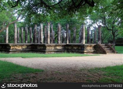 Ruins of roofless temple inj Polonnaruwa, Sri Lanka