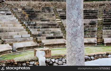 Ruins of small Epidavros theater, peloponnese, greece