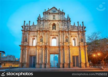 Ruins of St. Paul&rsquo;s the famous place in Macao, China.
