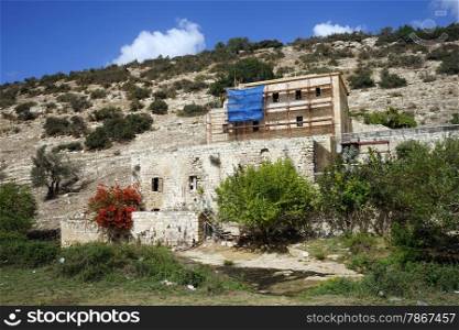 Ruins of Tahanat Hanezirim mill in Israel