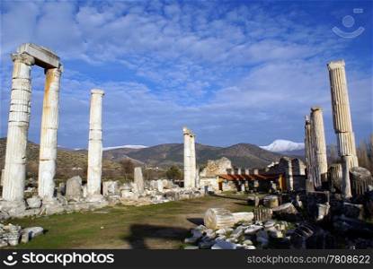 Ruins of temple in Aphrodisias, Turkey