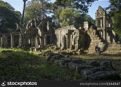 Ruins of temple, Krong Siem Reap, Siem Reap, Cambodia