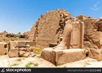 Ruins of the 8th pylon of Karnak Temple, Luxor, Egypt.. Ruins of the 8th pylon of Karnak Temple, Luxor, Egypt