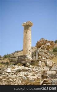Ruins of the Ancient city of Ephesus . Ruins of the Ancient city of Ephesus in Turkey