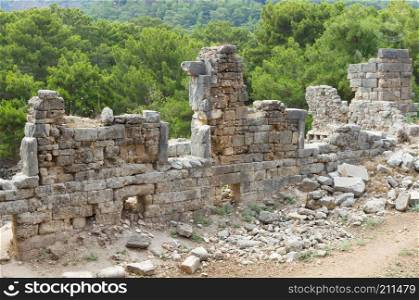 Ruins of the ancient city of Phaselis, Turkey