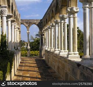 Ruins of the Cloisters on Paradise Island in the Bahamas in the Caribbean.