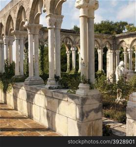 Ruins of the Cloisters on Paradise Island in the Bahamas in the Caribbean.