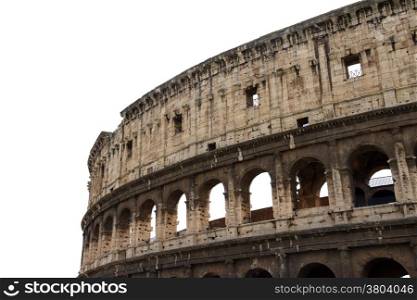 Ruins of the Colosseum in Rome, Italy