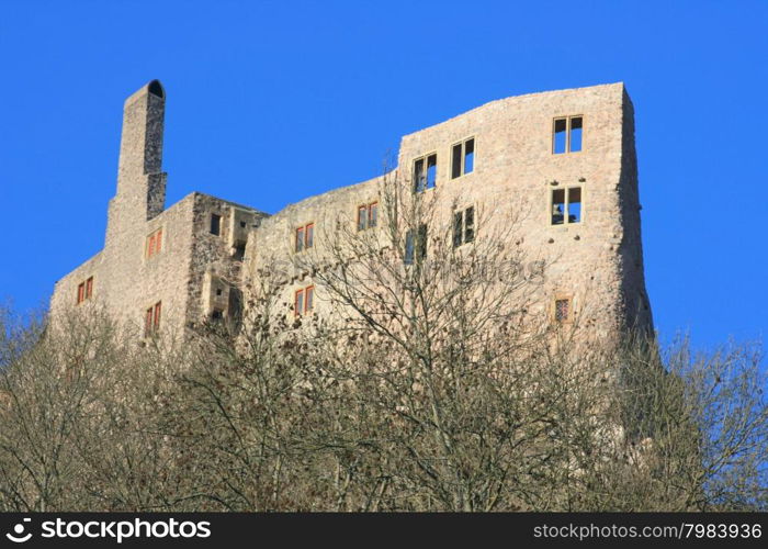 Ruins of the old castle in Idar Oberstein, Germany