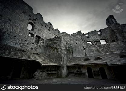 Ruins of the old medieval castle. Ogrodzieniec, Poland.