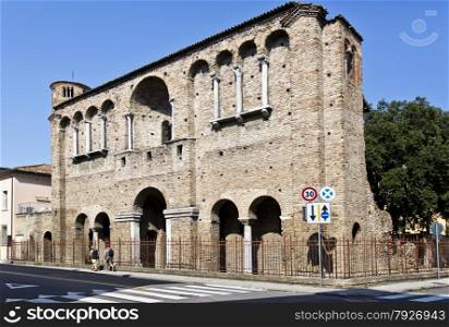 Ruins of the Palace of King Theodoric in Ravenna, Italy