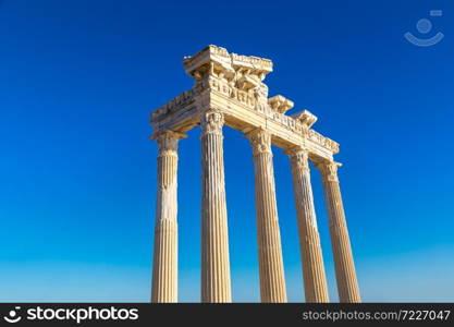 Ruins of the Temple of Apollo in Side in a beautiful summer day, Antalya, Turkey