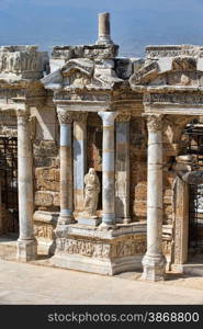 Ruins of theater in ancient Hierapolis, Turkey