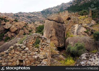 Ruins of Yediler monastery near Bafa lake in Turkey