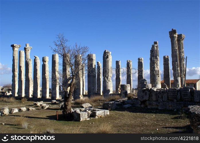 Ruins of Zeus temple in Uzunjaburch near Silifke