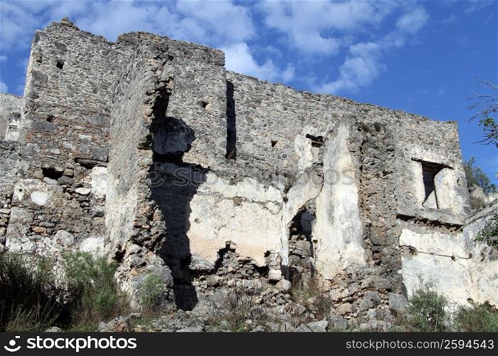 Ruins ol old house in greek village Kayakoy, Turkey