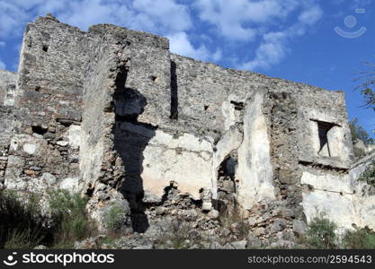 Ruins ol old house in greek village Kayakoy, Turkey