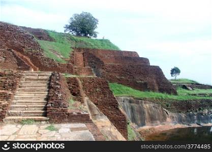 Ruins on the top of Sigiriya rock, Sri Lanka