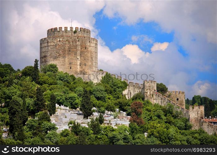 Rumelihisari Castle also known as Castle of Europe, medieval landmark in Istanbul, Turkey.