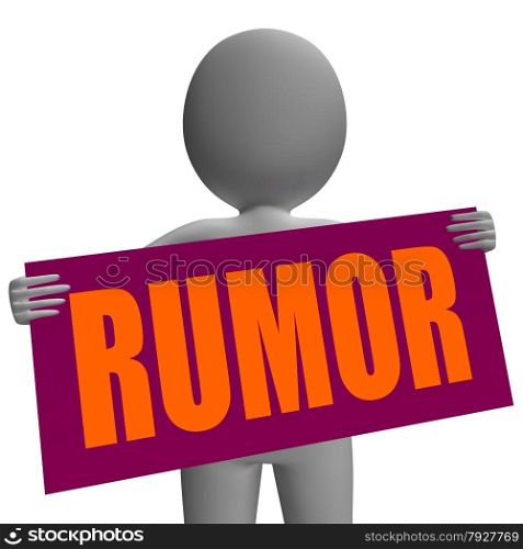 Rumor Sign Character Meaning Secretly Whispering Or Mysterious Chatting