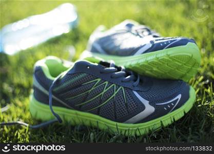 Runner shoes, Healthy lifestyle, training concept. Running, Training and healthy lifestyle