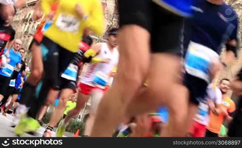 Runners in a competition in Barcelona (Spain)