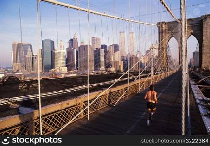Running Across the Brooklyn Bridge
