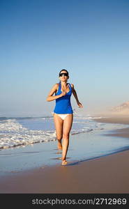 Running on the beach