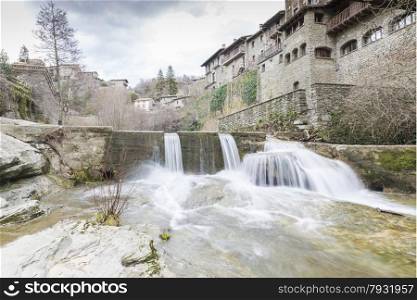 Rupit river with its waterfalls