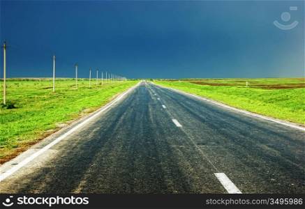 Rural country highway perspective