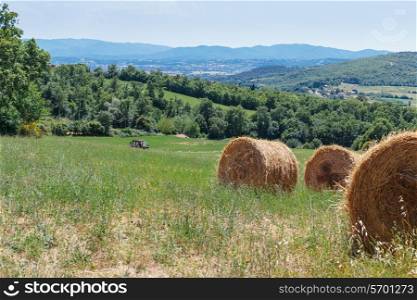 Rural farm landscape in Tuscany Italy