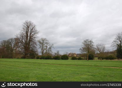 rural landscape at the british countryside