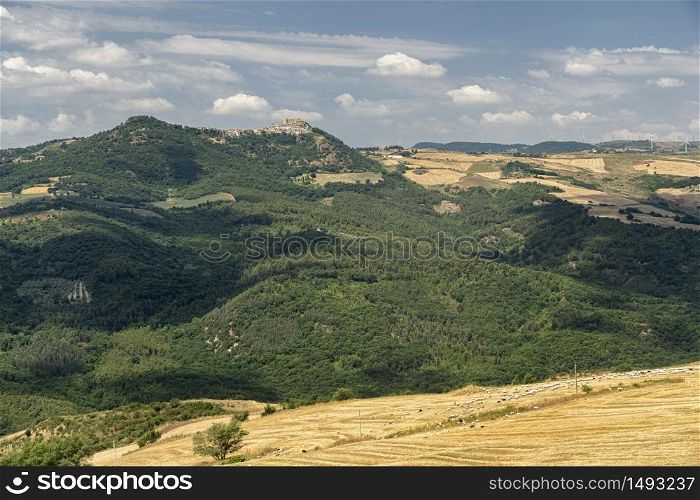Rural landscape near Melfi, Potenza, Basilicata, Southern Italy, at summer