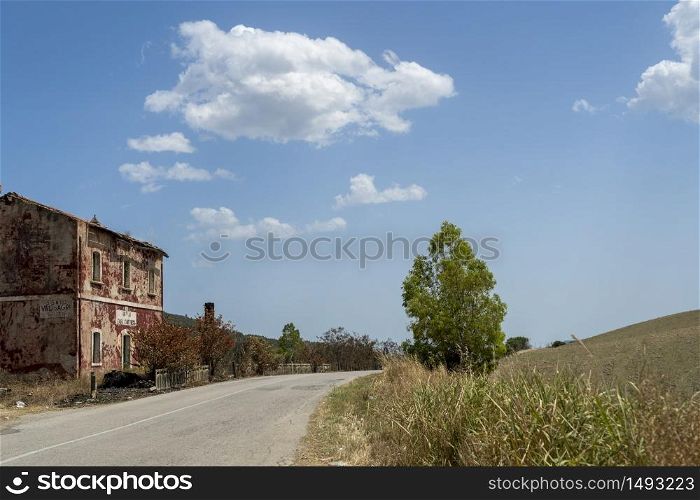 Rural landscape near Montalbano Jonico, Matera, Basilicata, Italy, at summer.