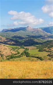 Rural landscapes in Crimean mountains