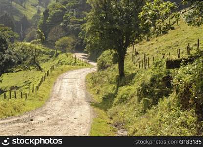 Rural road in Costa Rica