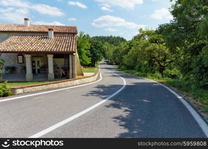 Rural road in Tuscany, Italy