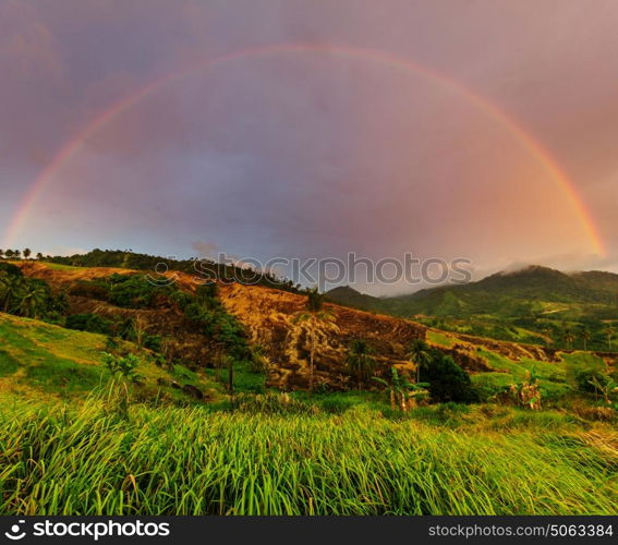 Rural tropical landscapes in Palawan island, Philippines.