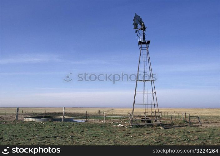 Rural Windmill on the Prairie