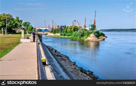 Ruse, Bulgaria - 07.26.2019. Embankment of Ruse on the Danube River in Bulgaria on a sunny summer day. Embankment of Ruse on the Danube River in Bulgaria
